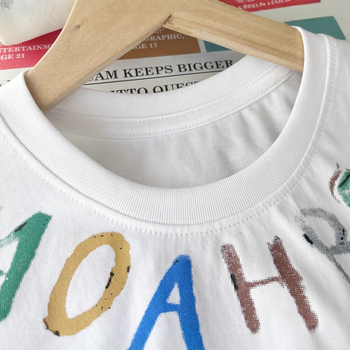 Tricou scurt pentru copii, alb, vară 2025, din bumbac ușor, imprimeu cu puncte colorate, evacuează umezeala, pentru copii 3–8 ani (100–140 cm)