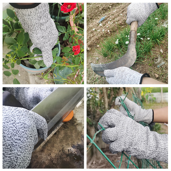 Mănuși de protecție cu cinci niveluri de rezistență la tăiere și perforare pentru abator, grădinărit și recoltare