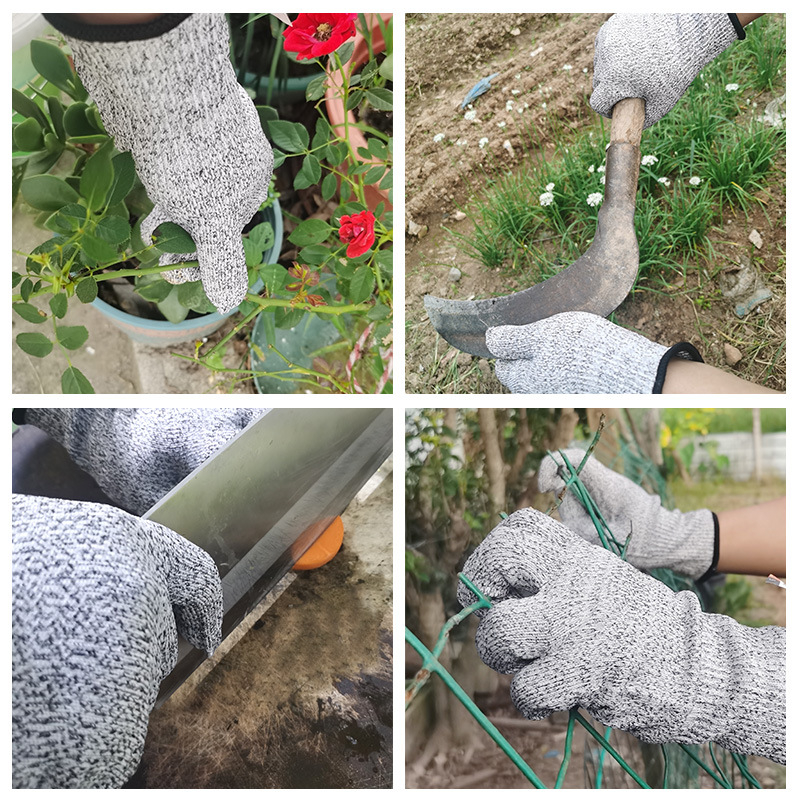 Mănuși de protecție cu cinci niveluri de rezistență la tăiere și perforare pentru abator, grădinărit și recoltare