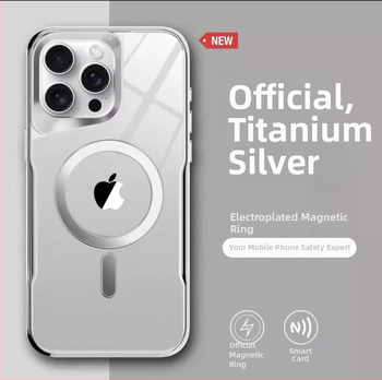 Carcasă magnetică de protecție pentru iPhone – transparentă, profil subțire
