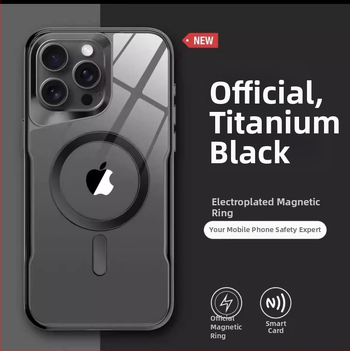 Carcasă magnetică de protecție pentru iPhone – transparentă, profil subțire