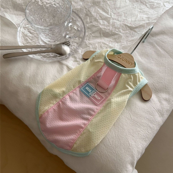 Macaron cu plasă, protecție solară și răcire pentru câini mici (Bichon Frisé), îmbrăcăminte ușoară de primăvară-vară pentru animale de companie