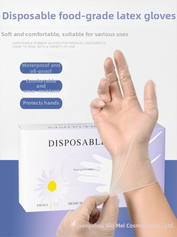 Mănuși din PVC pentru degete, de unică folosință, pentru frumusețe și tatuaje, transparente, antiderapante, mărimi S/M/L.