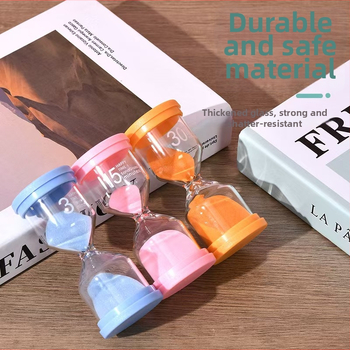 Cronometru din plastic în formă de macaron, clepsidră pentru copii, ornament creativ de timp, design modern minimalist
