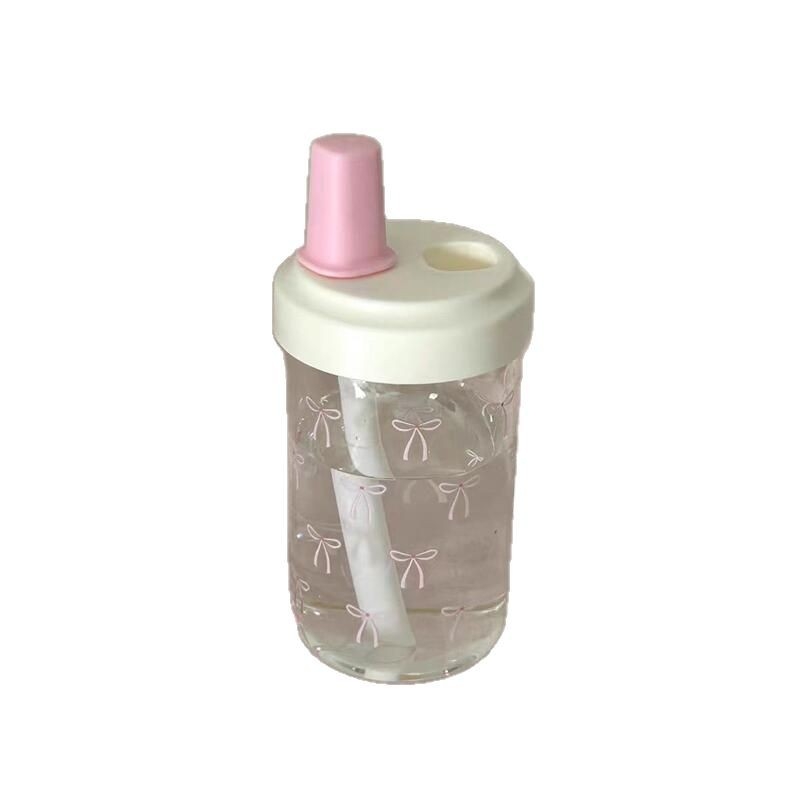Cană pentru ceai cu perle, vară, cu tub gros, recipient plastic portabil, design minimalist 2025