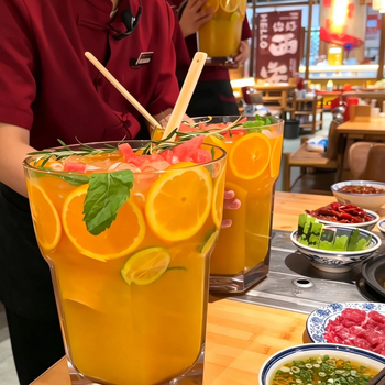 Pahar din sticlă cu capacitate mare pentru ceai de fructe și ceai cu lapte, pahar pentru împărțire în restaurante