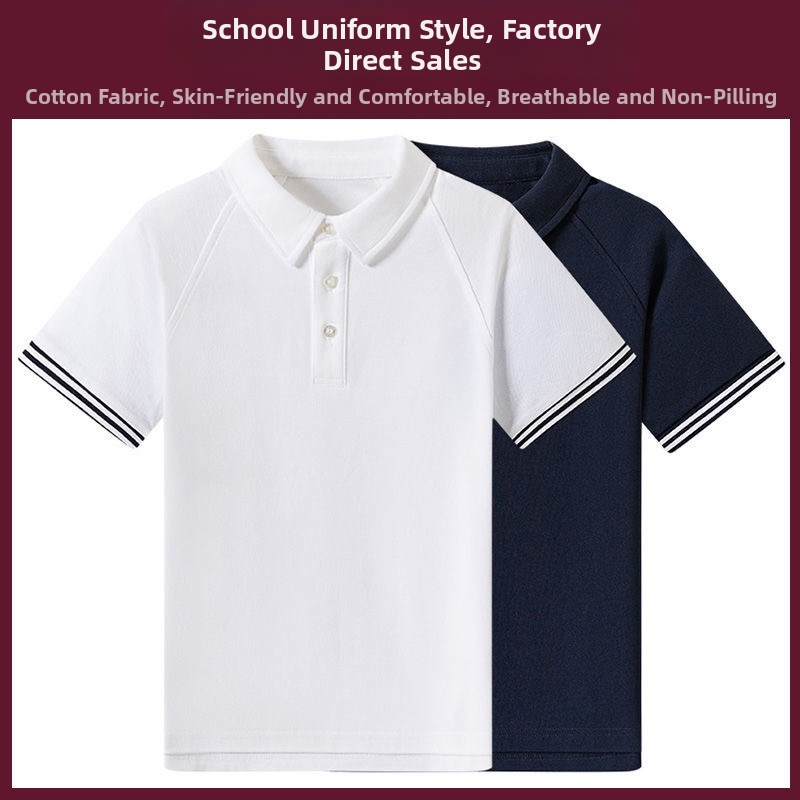 Chaiwanwa set uniformă școlară de vară pentru copii — tricou cu mânecă scurtă și pantaloni, unisex, în stil colegiu