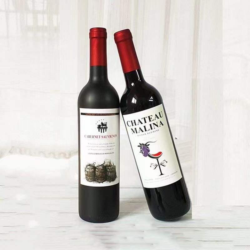 Sticla decorativă de vin 750 ml pentru frigiderul de vin, bar și showroom; sticlă din sticlă pentru vin roșu și vin de casă