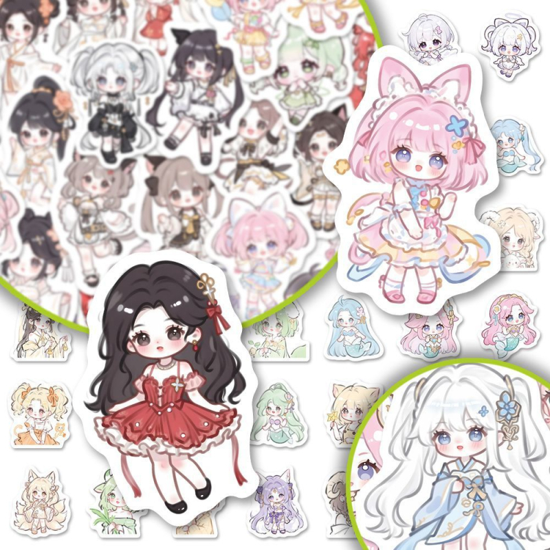 324 autocolante cu fete anime pentru birou, drăguțe, moi, de înaltă calitate