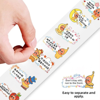 1050 autocolante cu personaje stelare – autocolante rulate de încurajare, stil desen animat pentru copii, DIY creativ