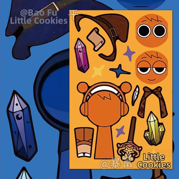 Rhythm Box Halloween autocolante pentru schimbarea feței, vrăjitoare drăguță, educaționale, lucrate manual