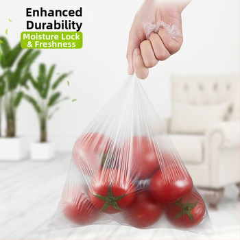 Pungi de plastic pentru conservarea prospețimii alimentelor, tip vestă, de unică folosință