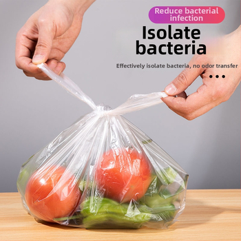 Pungi de plastic pentru conservarea prospețimii alimentelor, tip vestă, de unică folosință