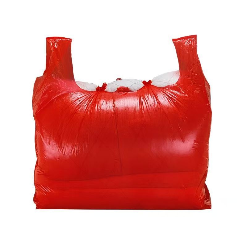 Geantă plastic roșie mare pentru mutări și împachetare, extrem de groasă