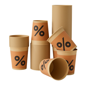 Cupe de unică folosință din hârtie, îngroșate, de calitate alimentară, pentru băuturi calde, cafea, ceai și băuturi reci