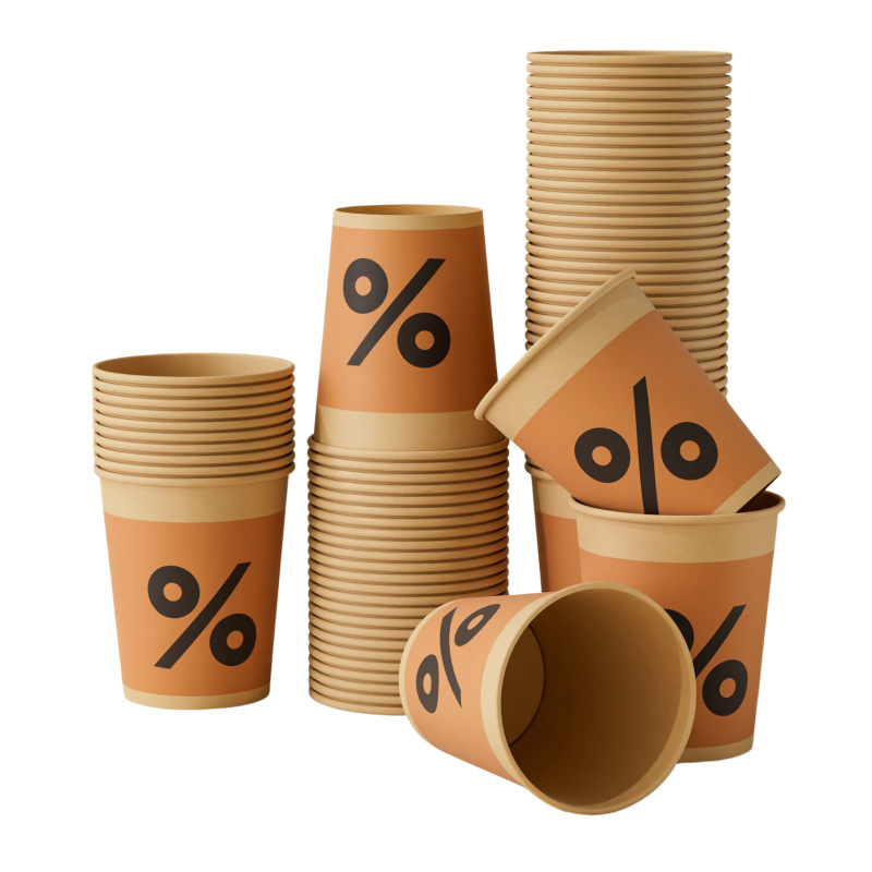 Cupe de unică folosință din hârtie, îngroșate, de calitate alimentară, pentru băuturi calde, cafea, ceai și băuturi reci