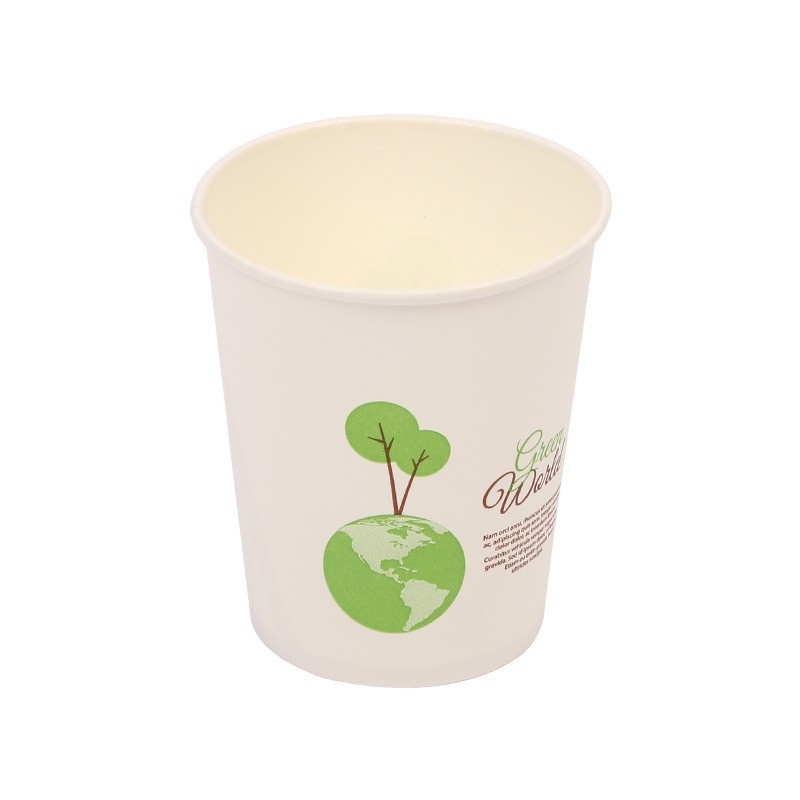 Cupe de hârtie de unică folosință, îngroșate, 235 ml, rezistente la căldură și etanșe, pentru birou și casă, pachet de 50 buc.