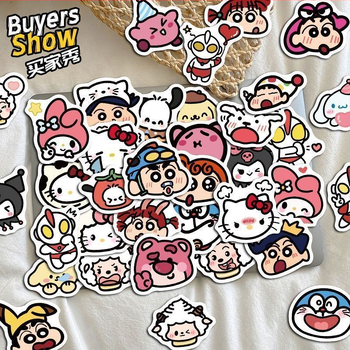 200 stickere cu expresii de desene animate, versiunea Q, decor pentru bagaje