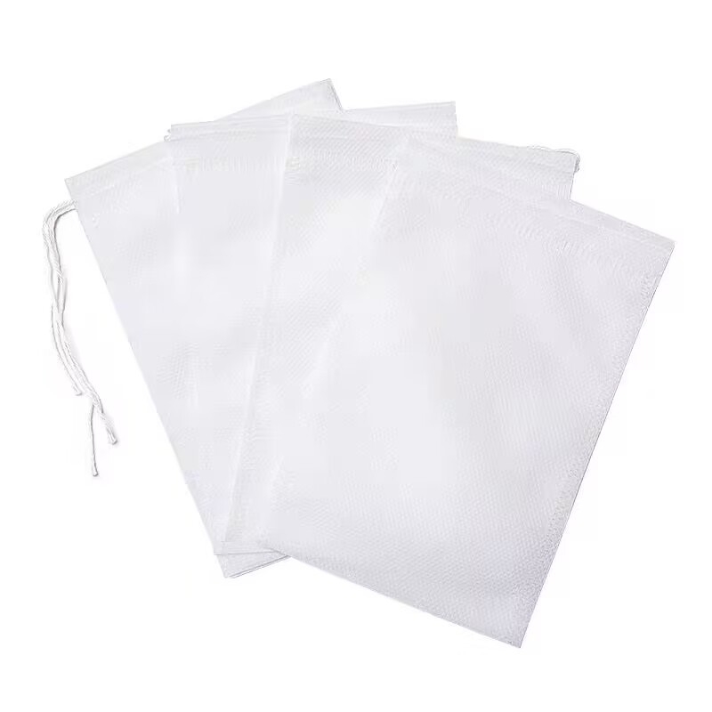Pungi de ceai de unică folosință din material textil nețesut, cu șnur, pentru ceai, supe și decocturi