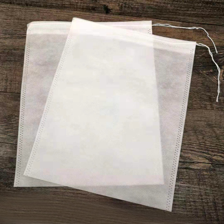 Pungă din material nețesut cu șnur, 18×20 cm, pentru decocturi din plante, ceai, filtre și săculețe parfumate