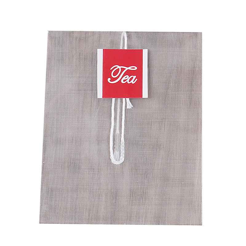 Pungi de ceai triunghiulare din nylon, de calitate alimentară, cu plasă filtrantă și sigilare termică.