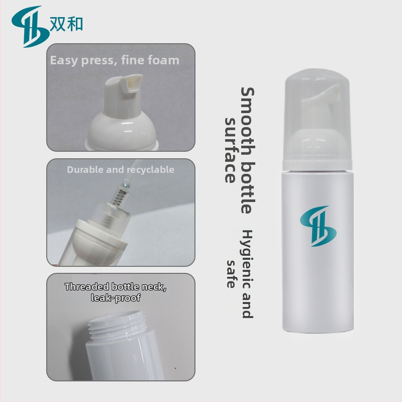 PET plastová fľaša s pumpičkou na penenie na čistiaci prostriedok na tvár, 30 ml/60 ml, pena s aminokyselinami