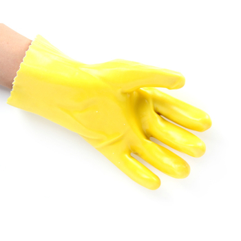 Junyu 7906 Mănuși cu acoperire din plastic, 28 cm, rezistente la acid și alcalii, mănuși de protecție chimică, rezistente la uzură