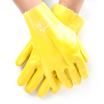Junyu 7906 Mănuși cu acoperire din plastic, 28 cm, rezistente la acid și alcalii, mănuși de protecție chimică, rezistente la uzură