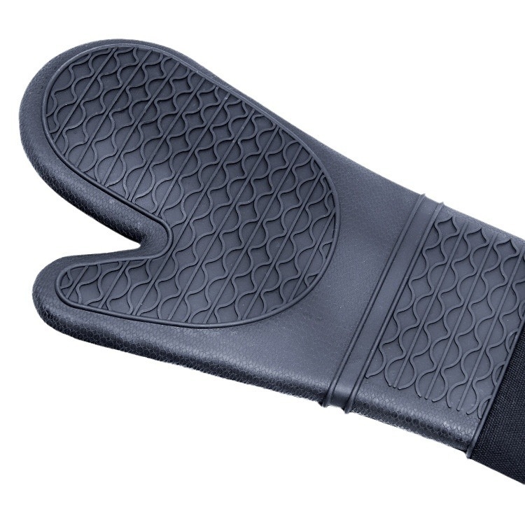 Nine Likes mănuși din silicon cu margine ondulată și căptușire din bumbac, izolație pentru coacere, cuptor și microunde