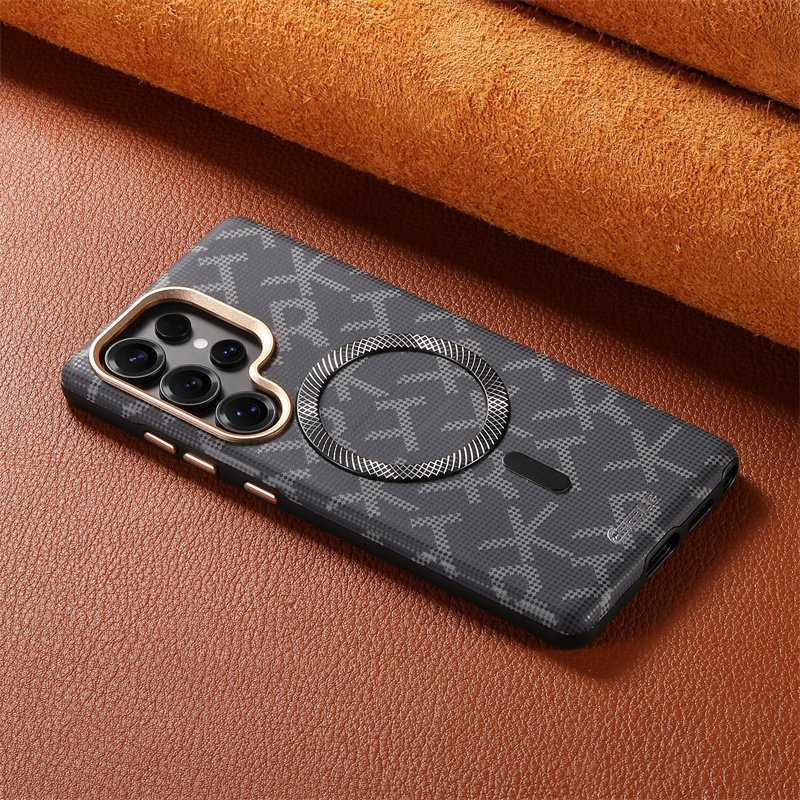 Carcasă de telefon Samsung S26 Ultra mată, design creativ cu litere RTK, compatibilă cu Samsung S25 Ultra, protecție magnetică