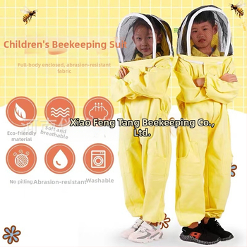 Costum de protecție din bumbac pentru copii — costum unic de apicultură pentru vizite la stupină
