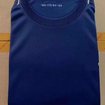 Set de antrenament pentru pompieri, albastru, tricou cu uscare rapidă, mânecă scurtă