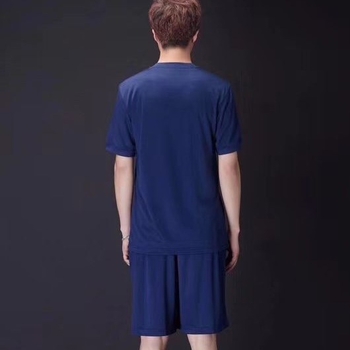 Set de antrenament pentru pompieri, albastru, tricou cu uscare rapidă, mânecă scurtă