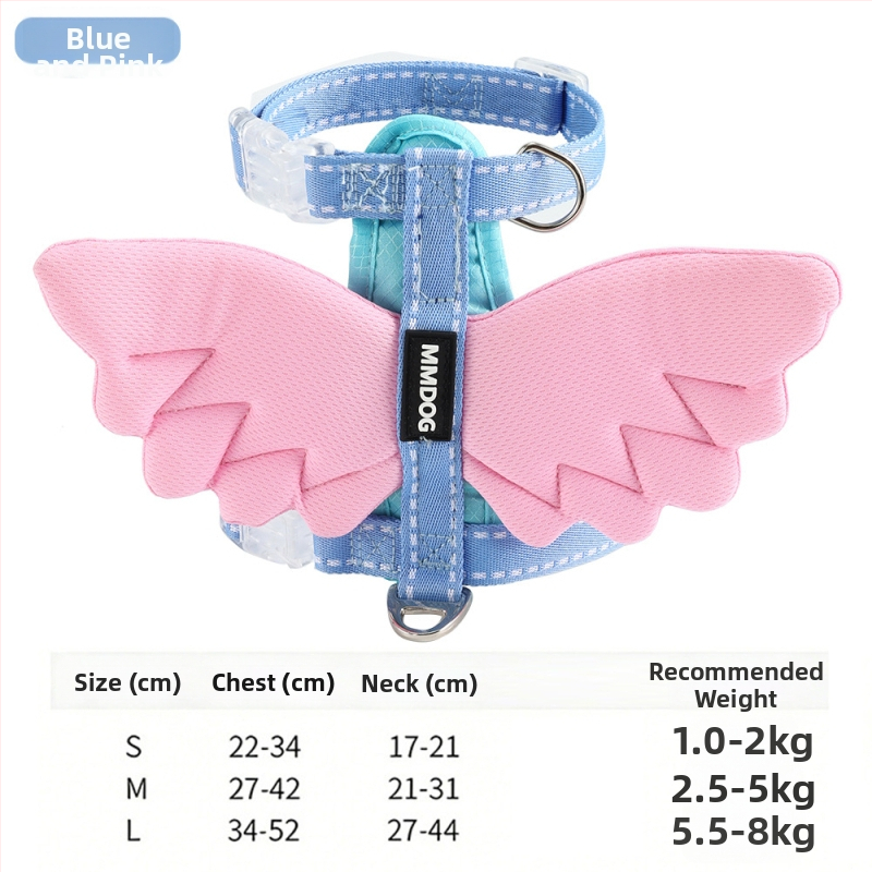 Ham pentru pisici Angel Wings, lesă în stil vestă, pentru plimbări în aer liber, anti-evadare