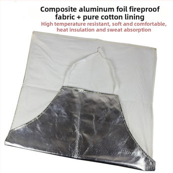 Șorț din folie de aluminiu, respirabil și izolant termic, pentru bucătărie, rezistent la temperaturi înalte, rezistent la ulei, anti-stropire, ignifug