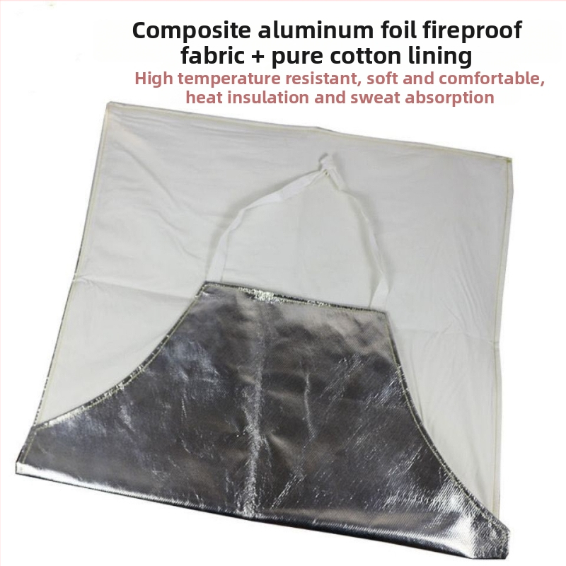 Șorț din folie de aluminiu, respirabil și izolant termic, pentru bucătărie, rezistent la temperaturi înalte, rezistent la ulei, anti-stropire, ignifug