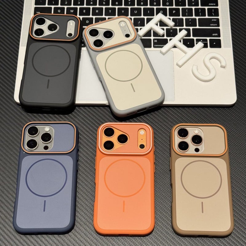 Husă magnetică cu două nuanțe și fereastră mare de vizualizare pentru iPhone 16/17 Pro, acoperire completă MagSafe