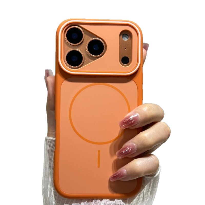 Husă magnetică cu două nuanțe și fereastră mare de vizualizare pentru iPhone 16/17 Pro, acoperire completă MagSafe