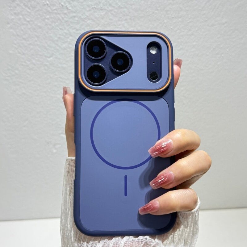 Husă magnetică cu două nuanțe și fereastră mare de vizualizare pentru iPhone 16/17 Pro, acoperire completă MagSafe