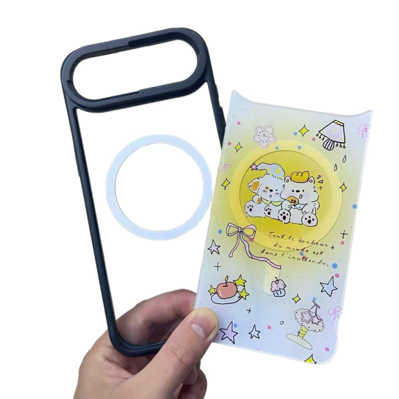 Placă spate magnetică, înlocuibilă, compatibilă cu carcasa iPhone17PM, detașabilă și versatilă, antiamprentă