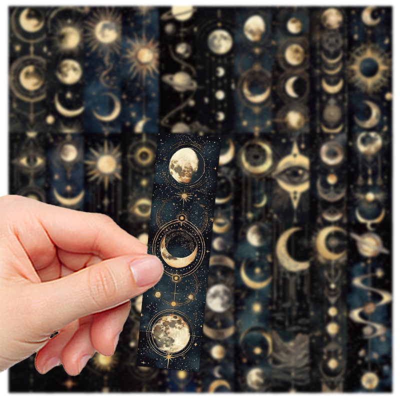 30 semne de carte celestiale, cu aspect vizual înalt, stil chic de nișă, pentru elevi, carduri de notare pentru lectură DIY.
