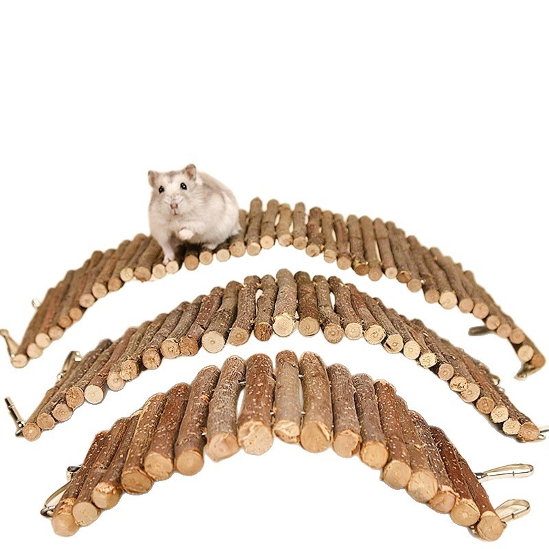 Jucării și accesorii pentru hamster din ramuri de salcie — kit DIY pentru ros, scară, gard și pod arcuit