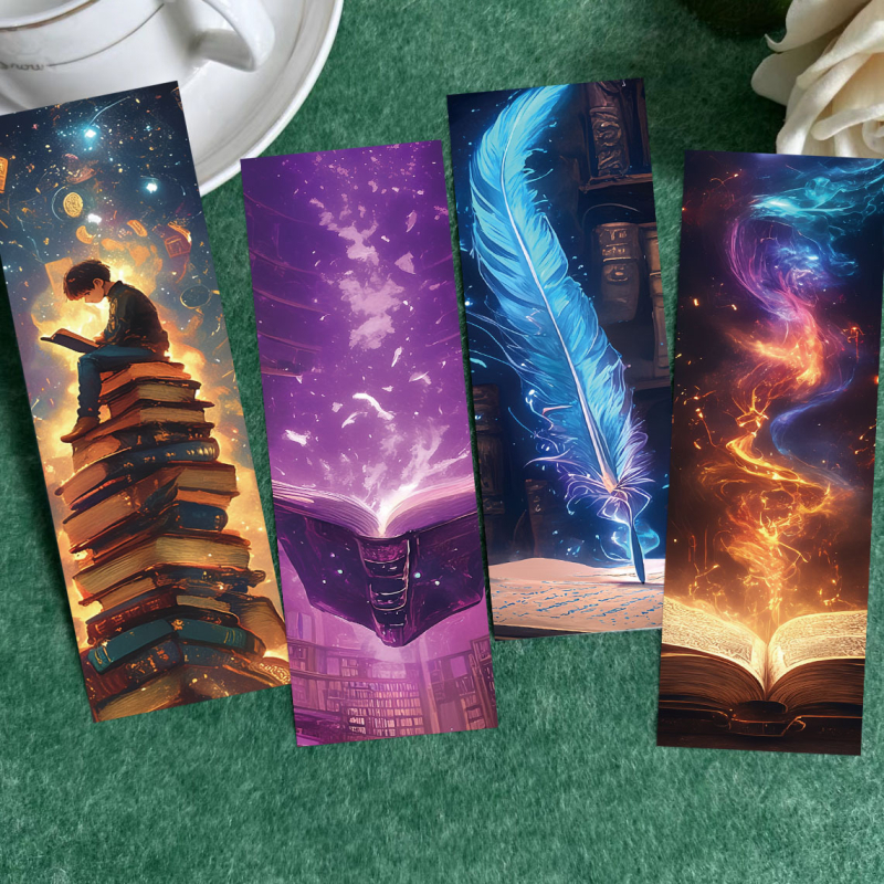 30 semne de carte cu temă fantasy pentru iubitorii de lectură, marcatoare de pagină decorative