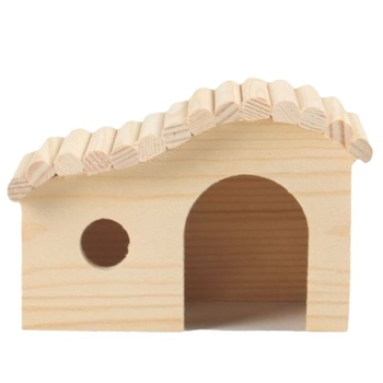 Jucărie din lemn pentru hamster, casă forestieră, cuib de dormit și turn de observație
