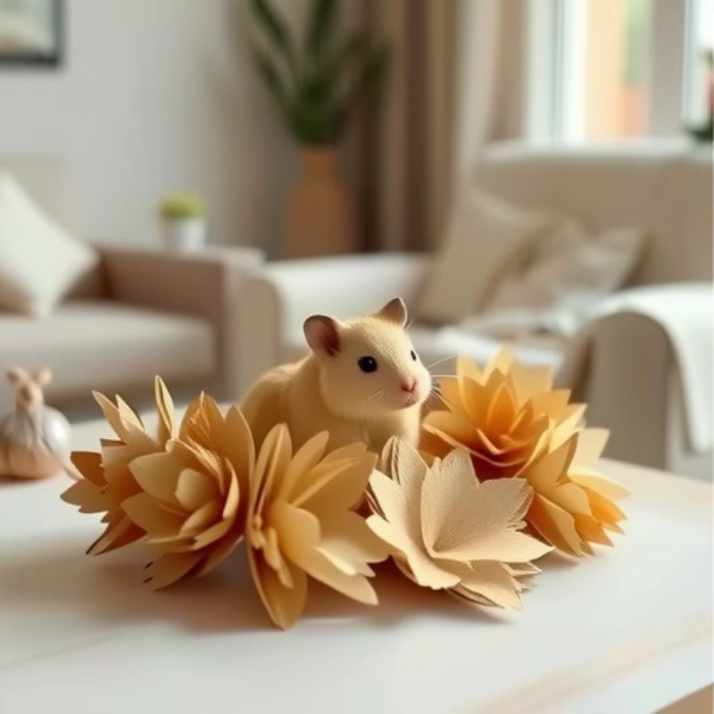 Jucărie din lemn pentru mestecat pentru păsări, papagali și hamsteri — jucărie din lemn natural, făcută manual, în formă rotativă, pentru mestecat și combaterea plictiselii