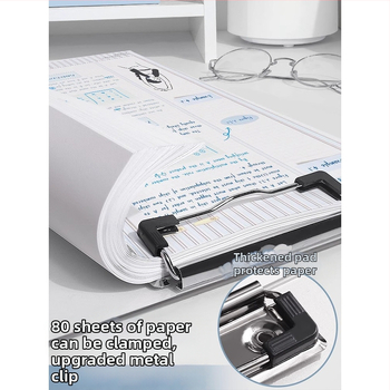 Clipboard din acrilic transparent A4 - versiune verticală, pentru documente, meniuri și notițe, design simplu