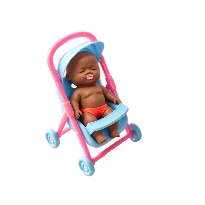 Mini căruț pentru păpuși cu accesorii pentru hamster pentru joacă de rol