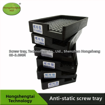 Placă din plastic pentru șuruburi, anti-statice, neagră, pentru electronice, separator 1-5 mm