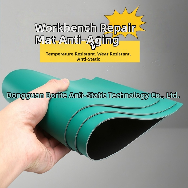 Covoraș de lucru antistatic, rezistent la temperatură, verde, 30 × 40 cm, suprafață durabilă pentru asamblare electronică