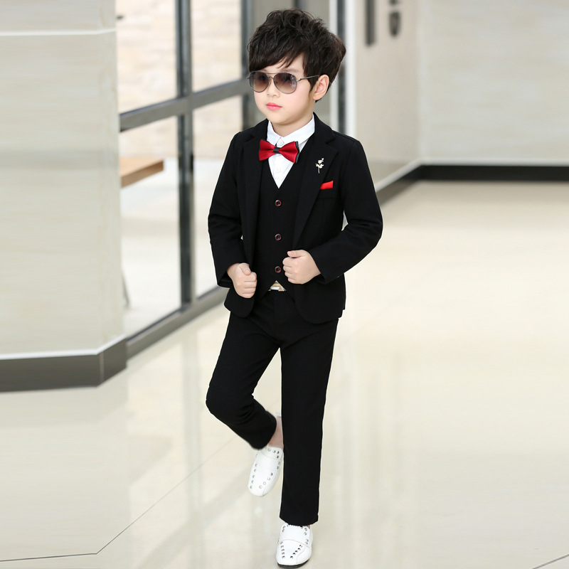 Set costum băiat trei piese, stil coreean, primăvară-toamnă